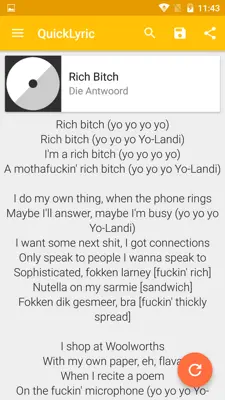 QuickLyric android App screenshot 5